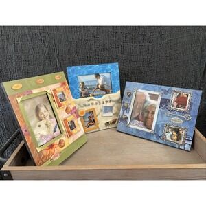 Collage Art‎ Photo Frames 3 Frames/3 Scrapbooking Style Designs Good Condition